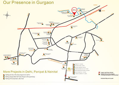 RAHEJA ATHARVA Gurgaon Location Map