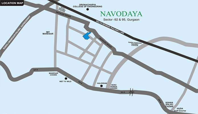Raheja Navodaya Gurgaon Location Map