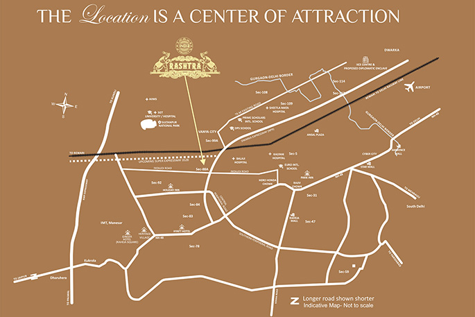 Location of Raheja India Rashtra