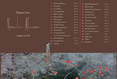 Leela Sky Villas Location Map