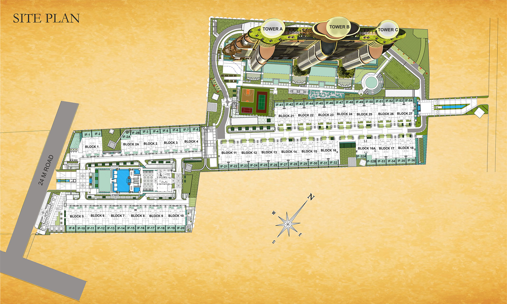 RAHEJA REVANTA IN SECTOR 78 GURGAON Siteplan