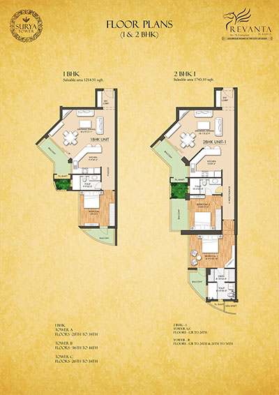 RAHEJA REVANTA IN SECTOR 78 GURGAON Floor Plan