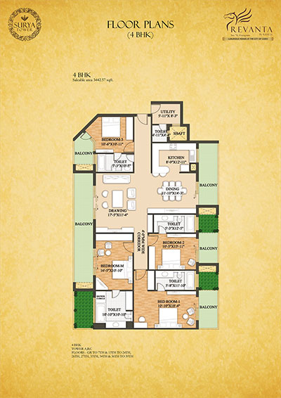 RAHEJA REVANTA IN SECTOR 78 GURGAON Floor Plan