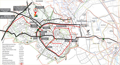 RAHEJA RIYASAT HILLS Gurgaon Location Map